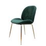 Voir la diapositive 2 : Paris Prix Lot de 2 Chaises Design  Charlize  90cm Vert & Or