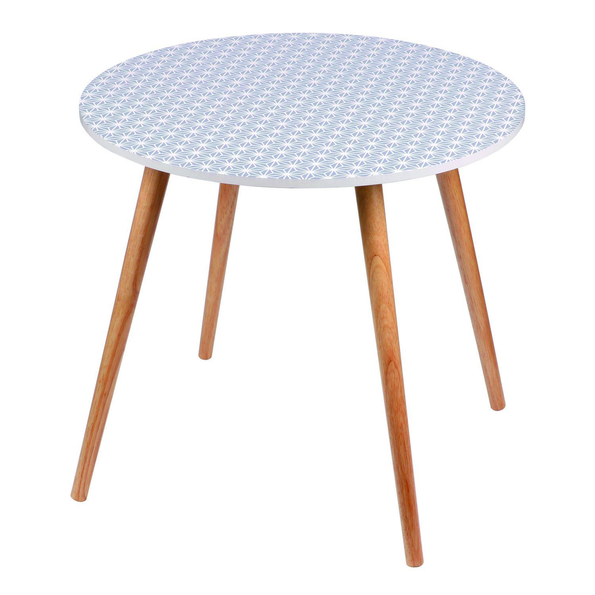 DIVERS Table d'appoint scandinave fjord - diam. 48 cm - blanc