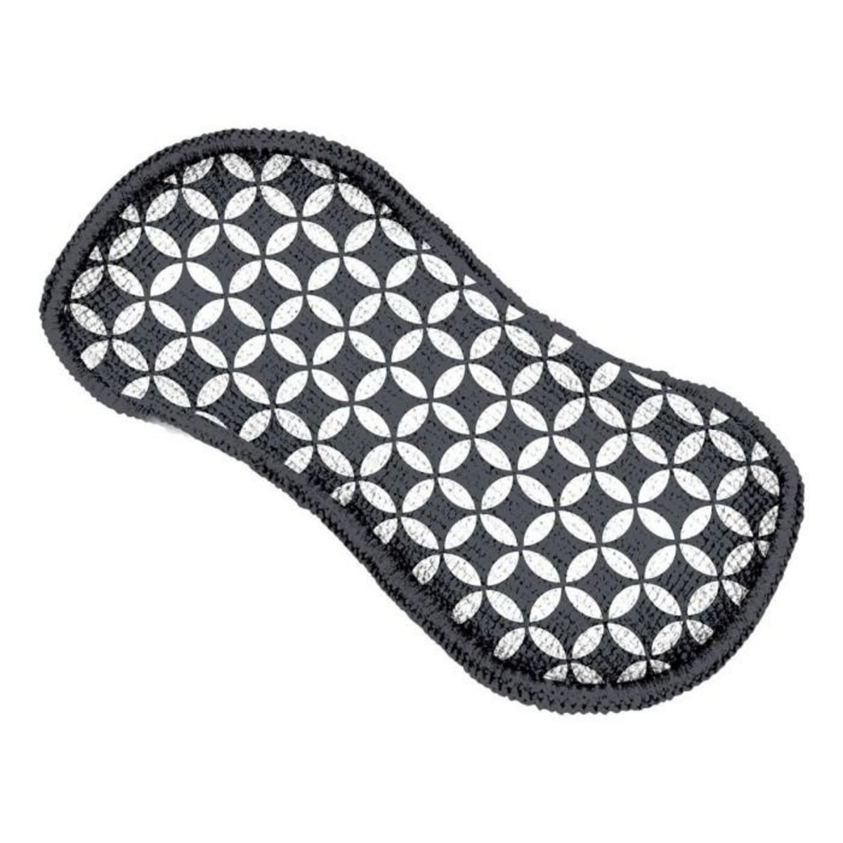 Paris Prix Lot de 3 Éponges Microfibre  Geoflower  18cm Noir & Blanc