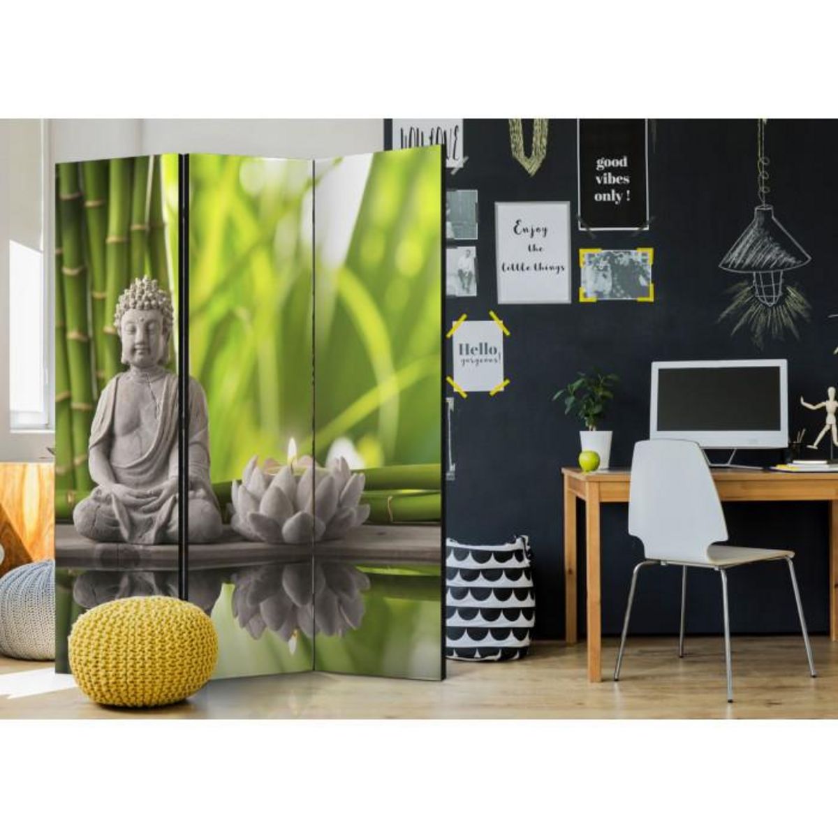 Paris Prix Paravent 3 Volets  Meditation  135x172cm