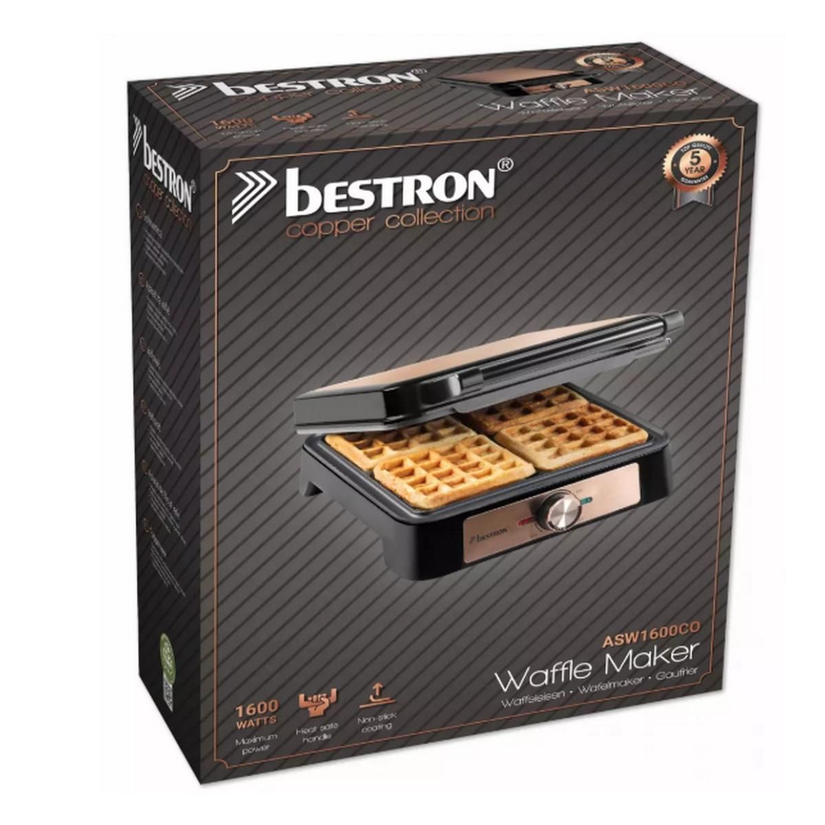 Bestron Gaufrier 1600w cuivre - ASW1600CO
