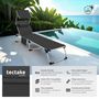 Voir la diapositive 2 : tectake Bain de soleil pliable avec oreiller noir