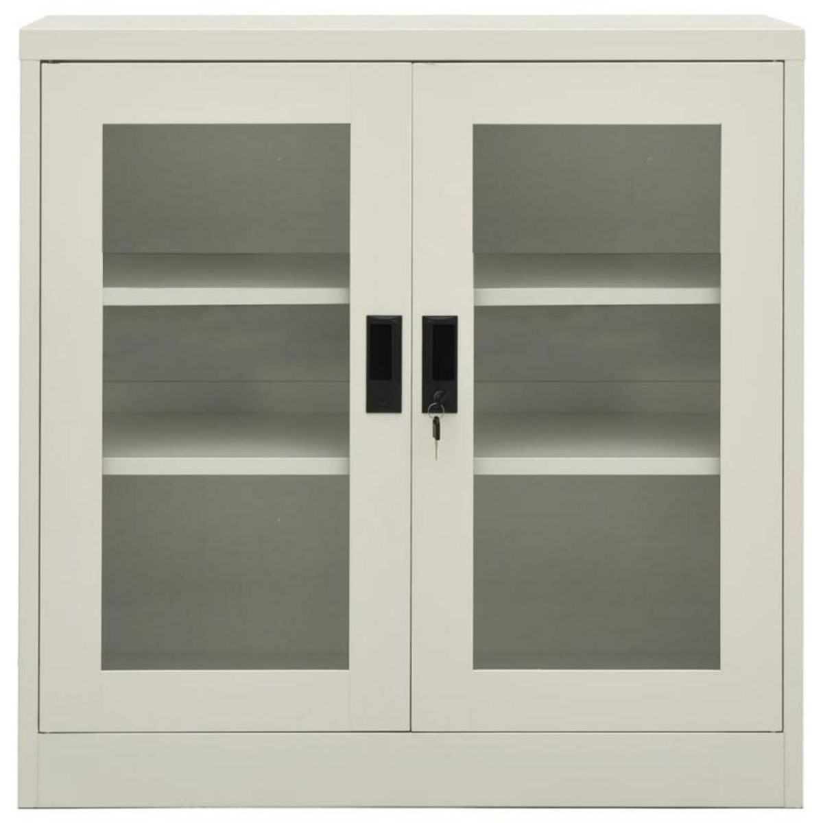 VIDAXL Armoire de bureau Gris clair 90x40x90 cm Acier