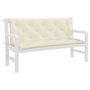 Voir la diapositive 3 : VIDAXL Coussin de banc de jardin blanc creme tissu oxford