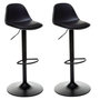 Voir la diapositive 1 :  Lot de 2 Chaises de Bar Design  Aiko  103cm Noir