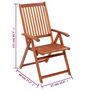 Voir la diapositive 6 : VIDAXL Chaises pliables de jardin lot de 6 Bois d'acacia solide