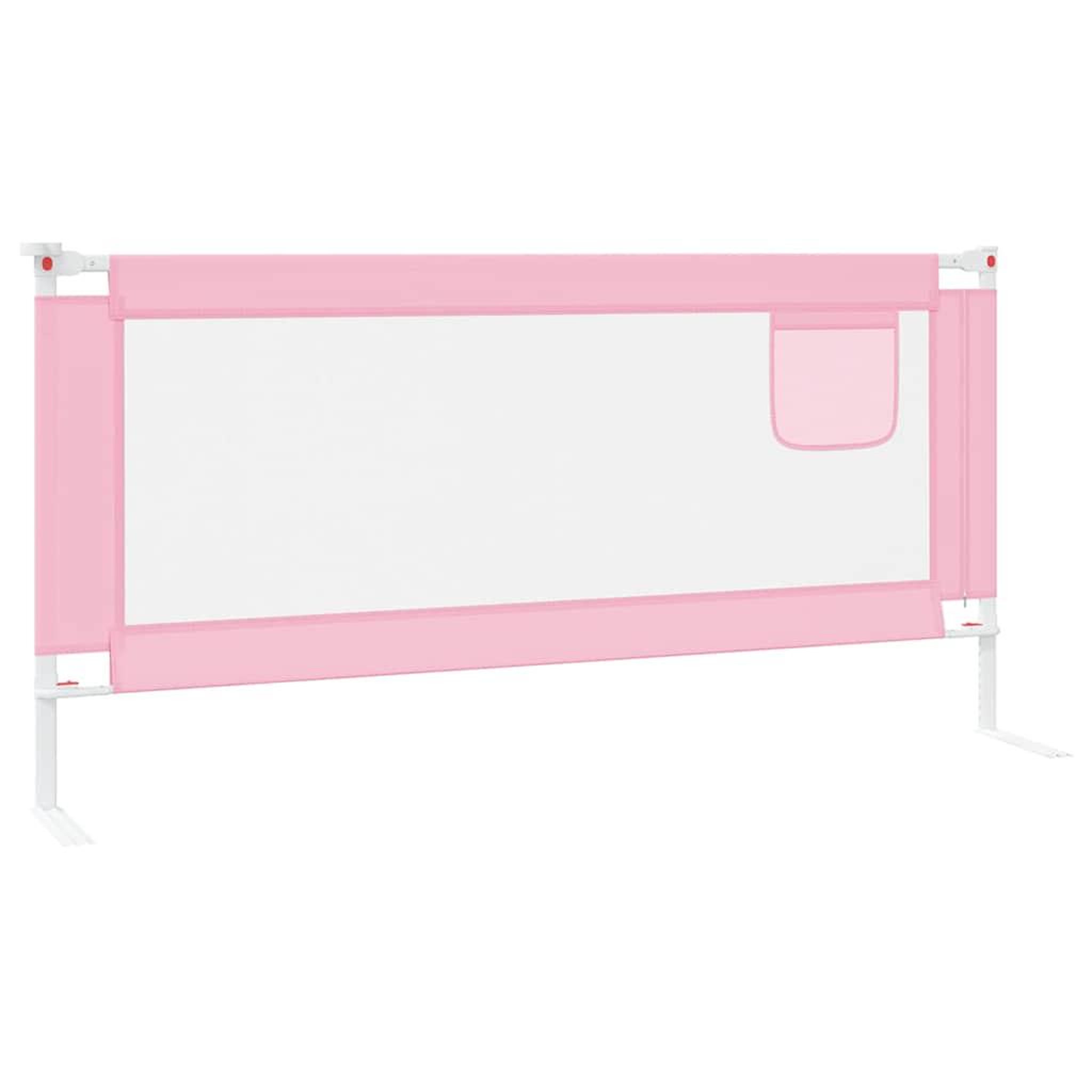 Voir la diapositive 4 : VIDAXL Barriere de securite de lit d'enfant Rose 190x25 cm Tissu