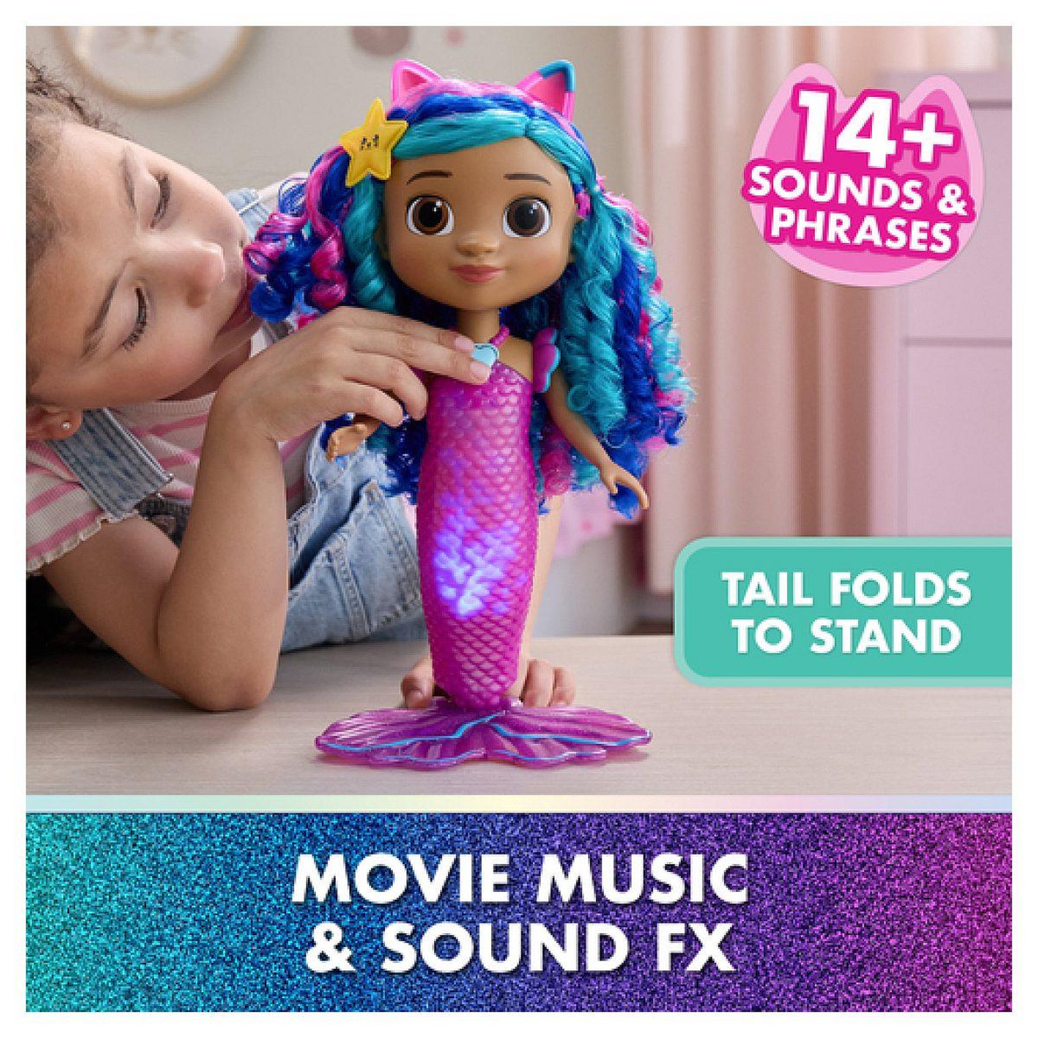 Voir la diapositive 3 : SpinMaster Poupee sirene a fonctions 35 cm - gabby et la maison magique - le film