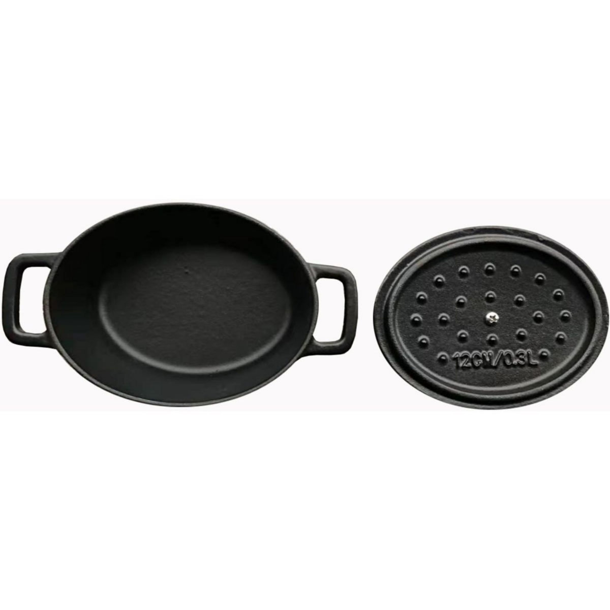 BAUMALU Cocotte 34 cm et couvercle 7.2L noir black