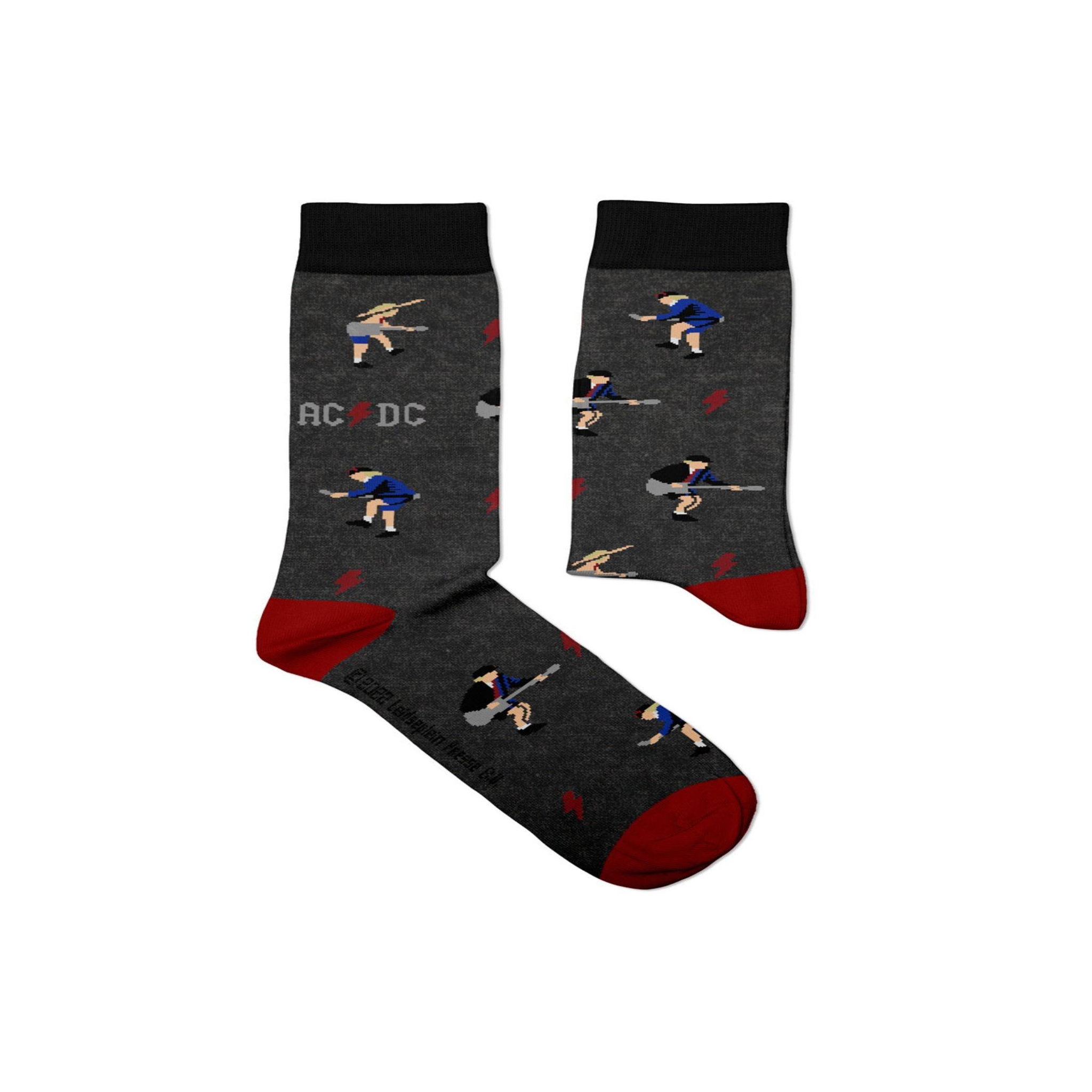SOCK AFFAIRS Chaussettes ac/dc, angus young. Coloris disponibles : Noir