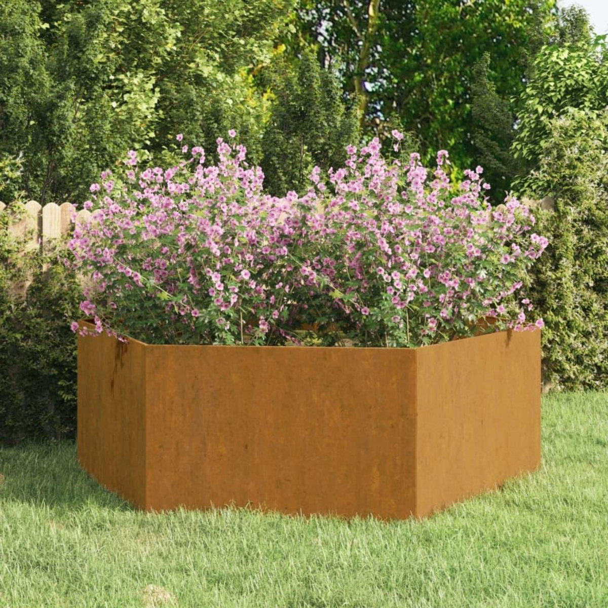 VIDAXL Jardiniere Rouille 138x120x45 cm Acier corten