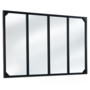 Voir la diapositive 4 : ID MARKET Miroir verrière 4 bandes design industriel 110x70 cm