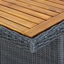 Voir la diapositive 5 : VIDAXL Table de jardin Gris fonce Resine tressee et bois d'acacia