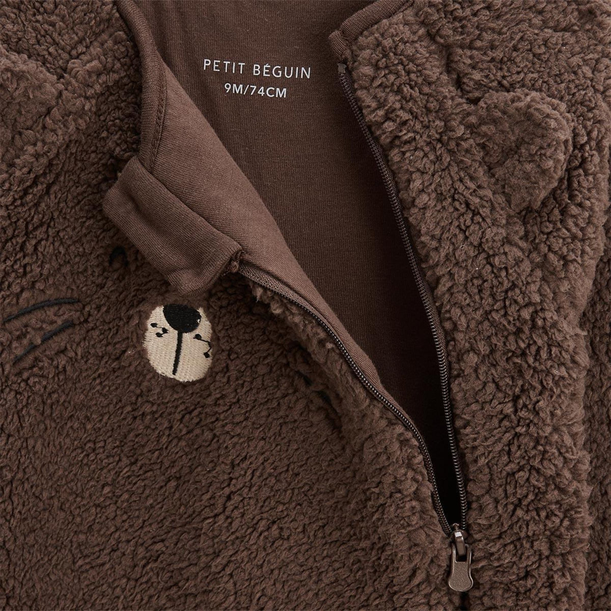 Petit Béguin Surpyjama bébé en sherpa Cracotte