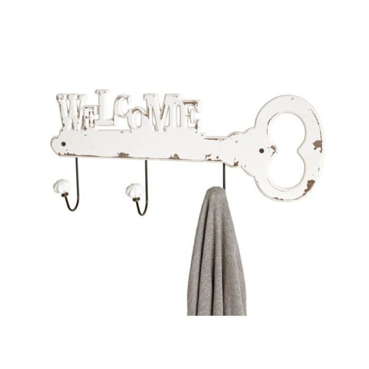 Paris Prix Patère Murale 3 Crochets  Key  50cm Blanc