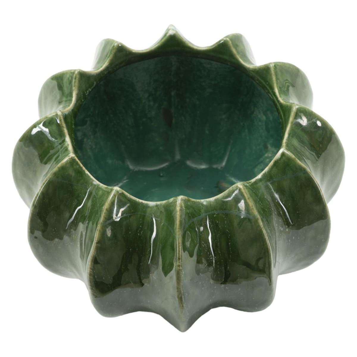 Paris Prix Cache-Pot en Céramique  Cactus  22cm Vert