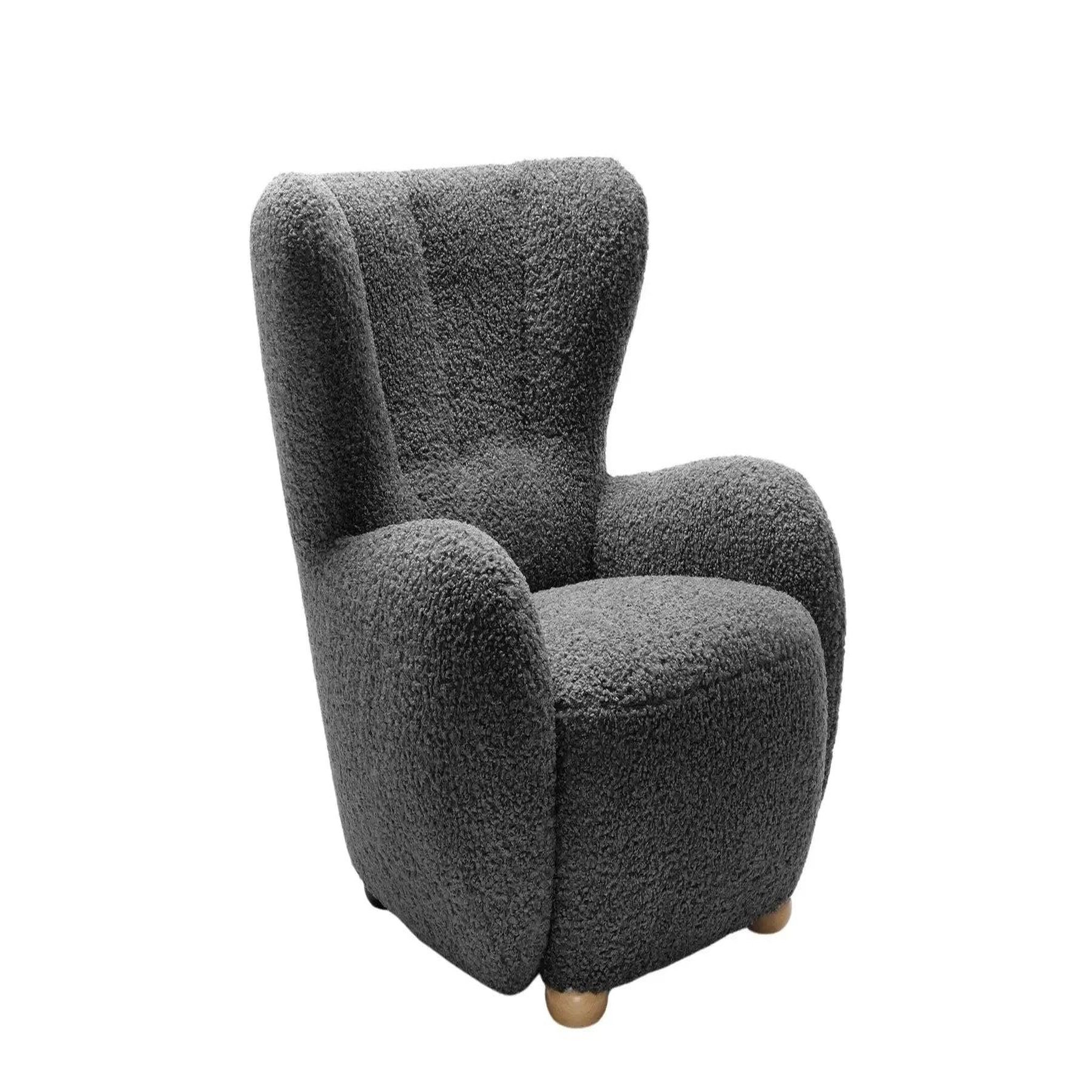 Voir la diapositive 4 : CASANOVA PARIS Lili - fauteuil tissu bouclette