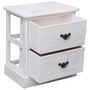 Voir la diapositive 5 : VIDAXL Table de chevet Blanc 38x28x45 cm Bois de Paulownia