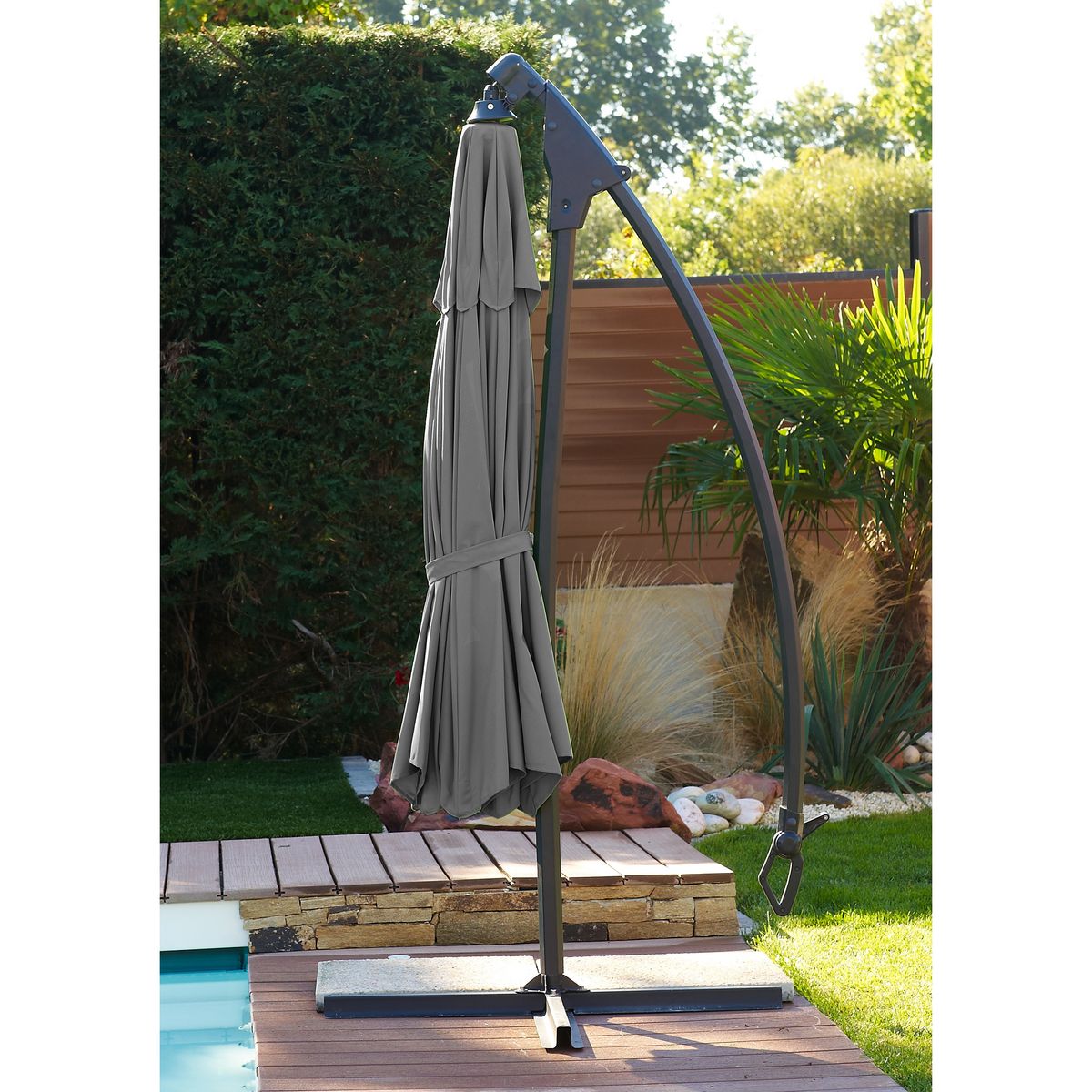 Parasol excentré rond diam 3m