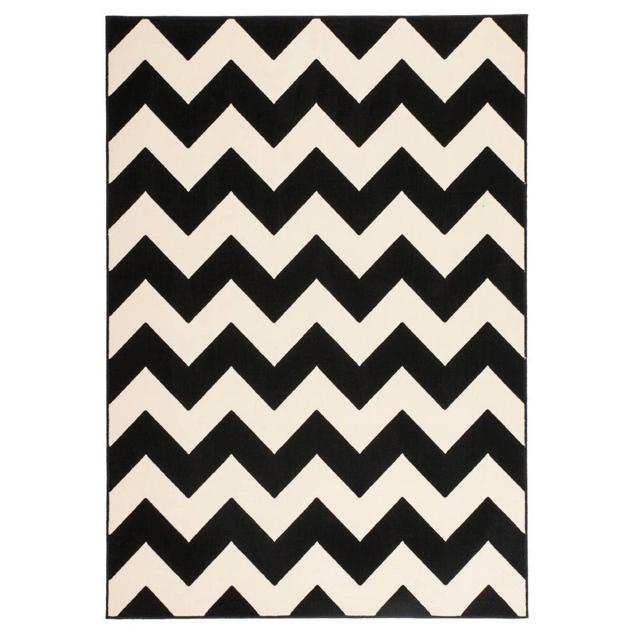 Voir la diapositive 1 : Paris Prix Tapis Géométrique à Poils Courts  Manolya  Noir