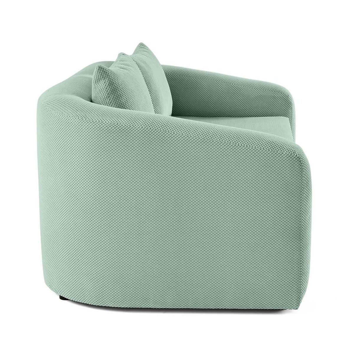 BEST MOBILIER Nuvia - canapé convertible déplimousse 2 places en velours texturé