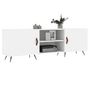 Voir la diapositive 3 : VIDAXL Meuble TV blanc 150x30x50 cm bois d'ingenierie