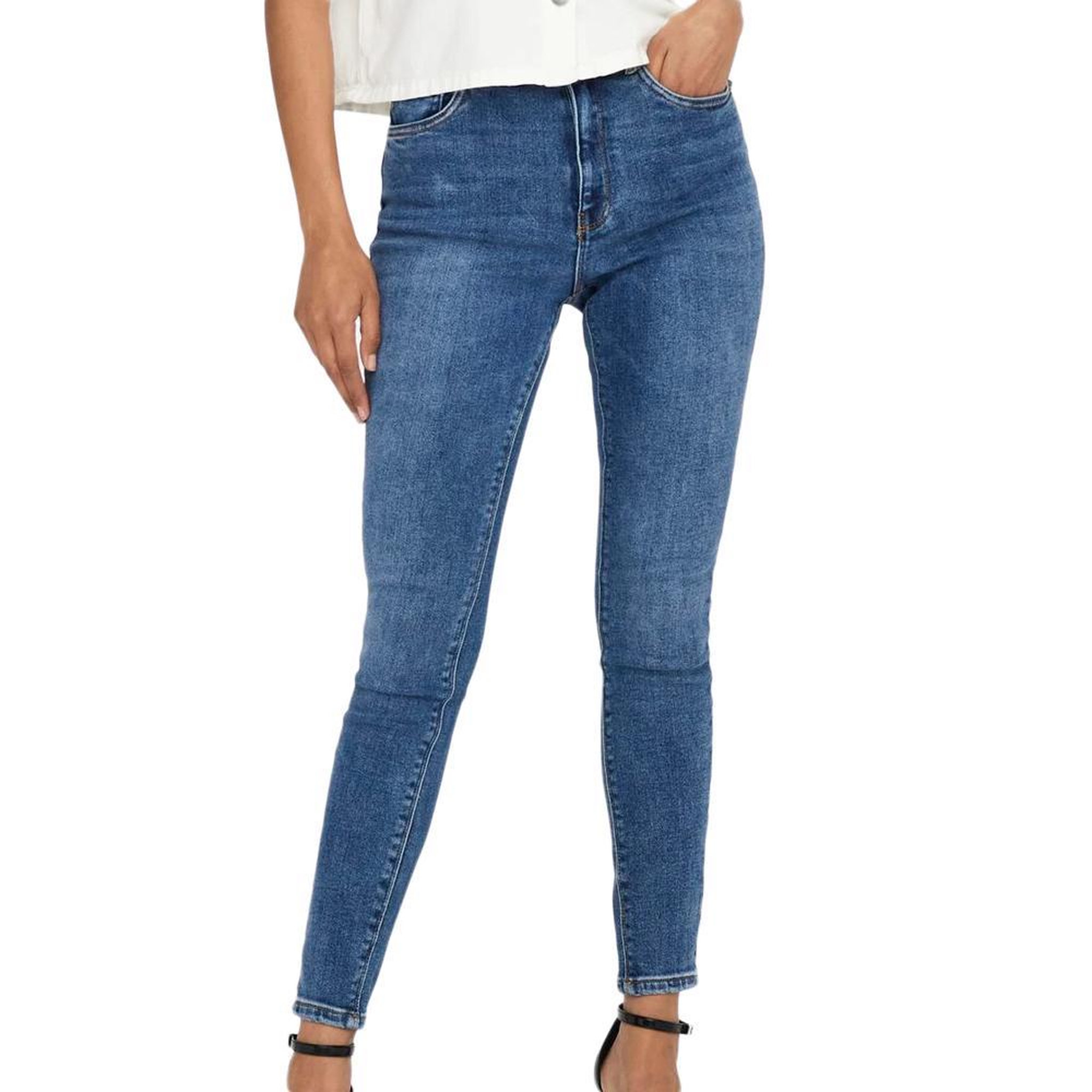 Voir la diapositive 2 : Only Jean skinny bleu femme only mila