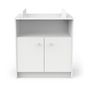 Voir la diapositive 5 : Demeyere Commode a langer 2 portes, 1 niche - HELICIA - Blanc mat - 79,6 x 70 x 94,4 cm - DEMEYERE