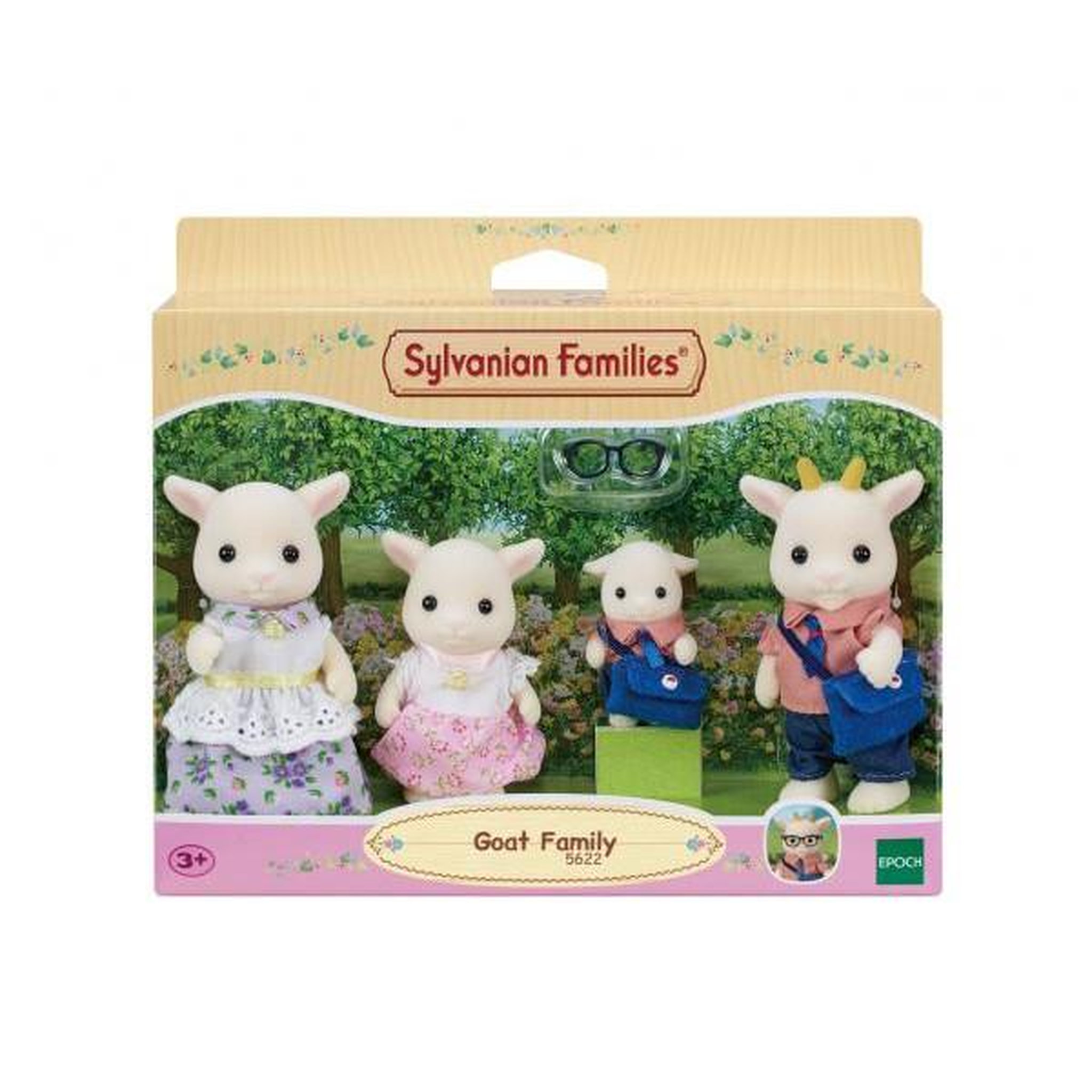 Sylvanian Families Figurines miniatures - SYLVANIAN FAMILIES - La famille Chevre - 4 personnages articulés et habillés avec soin