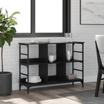 VIDAXL Buffet noir 102x32x73,5 cm bois d'ingenierie