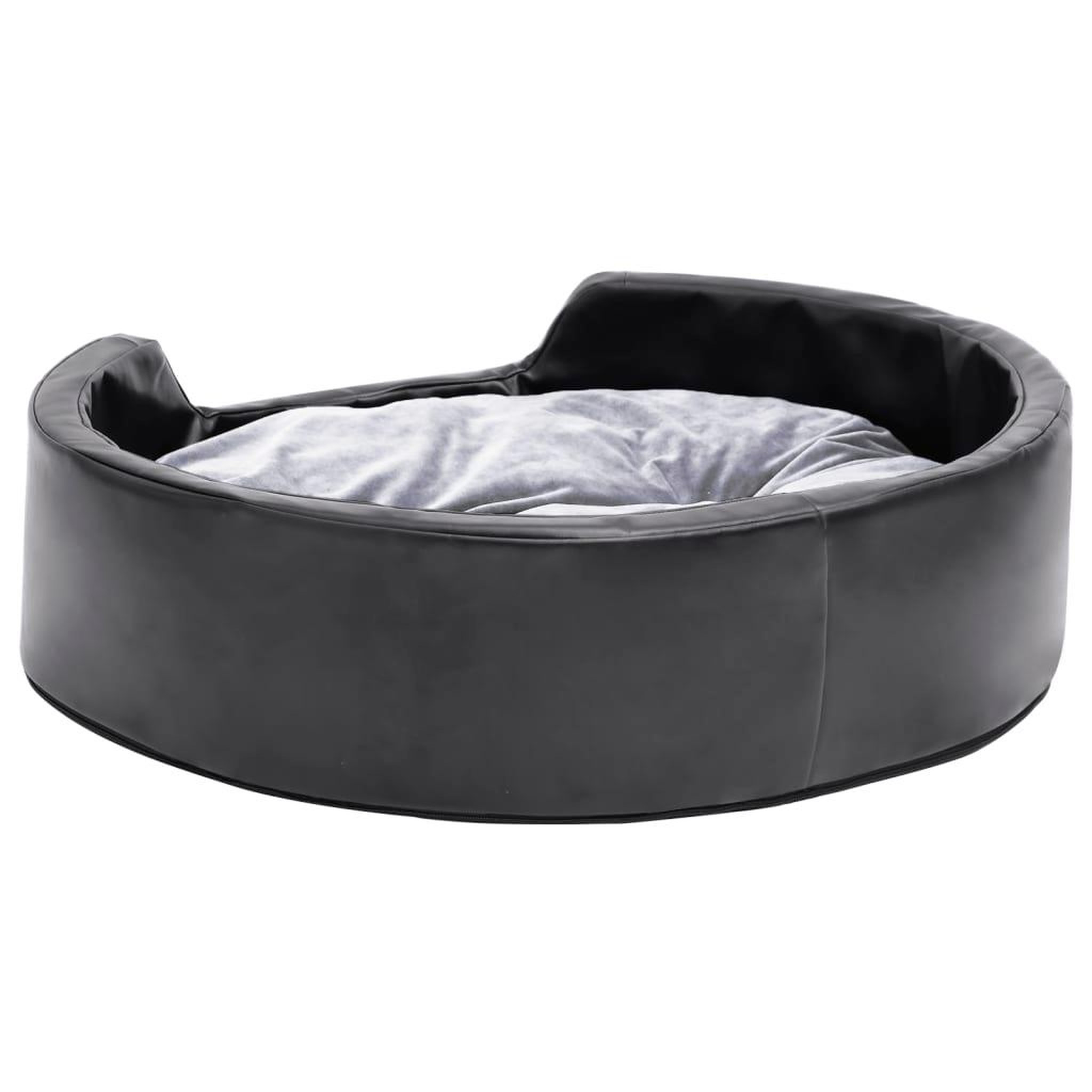 Voir la diapositive 5 : VIDAXL Lit pour chiens Noir et gris 69x59x19 cm Peluche et similicuir