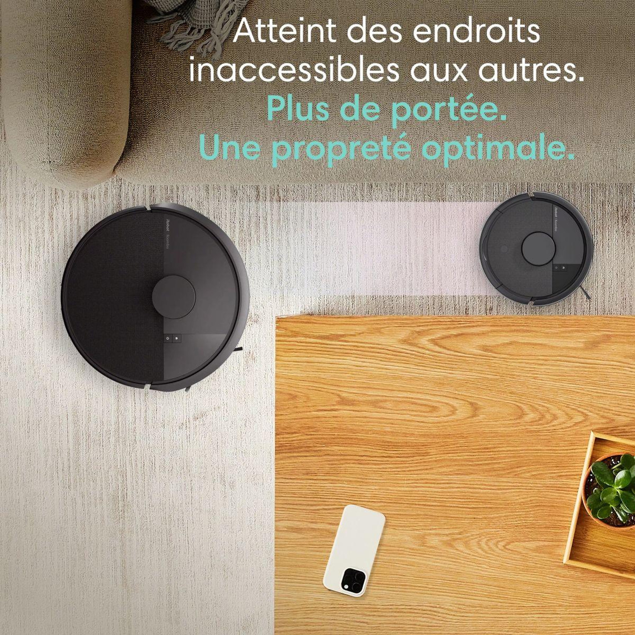 Voir la diapositive 3 : IROBOT Robot aspirateur laveur roomba mini noir f155040