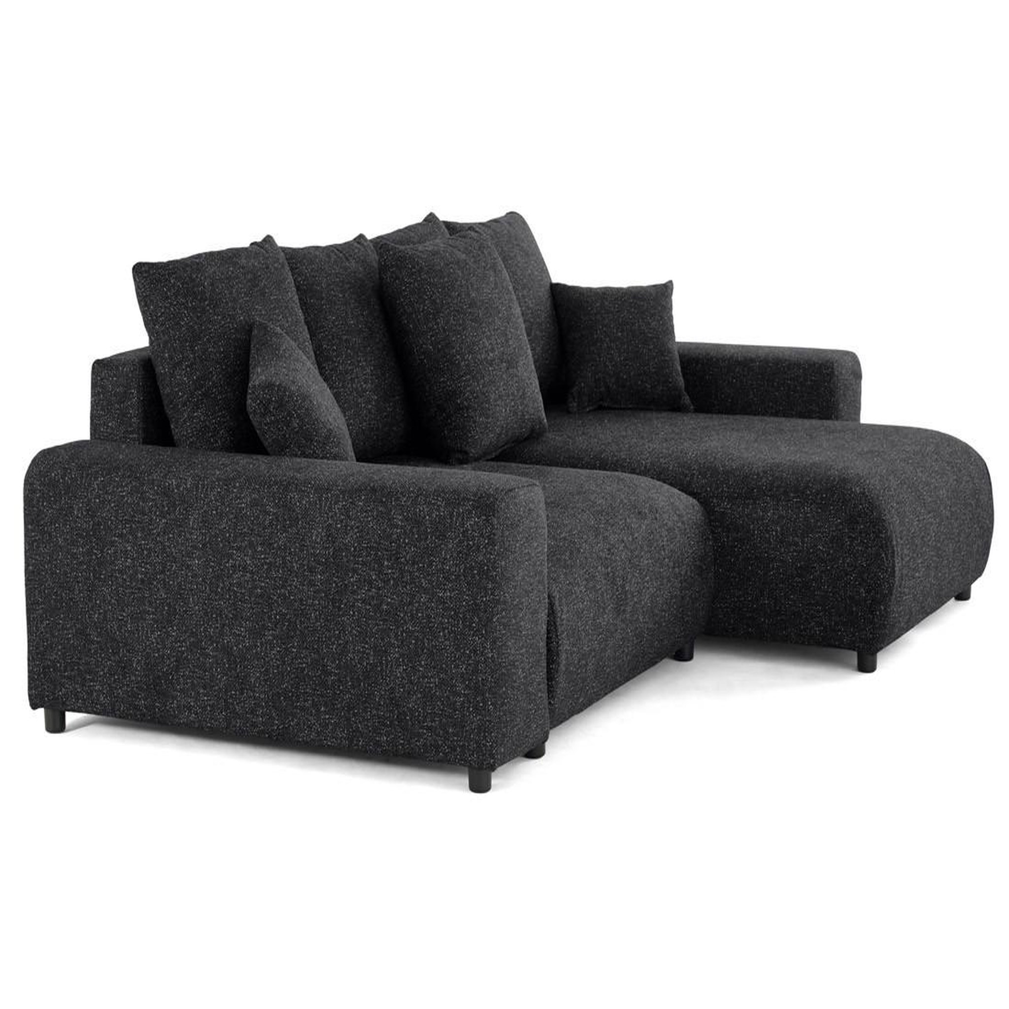 Voir la diapositive 4 : LISA DESIGN Jake - canapé panoramique d'angle droit 7 places convertible avec coffre en fausse fourrure