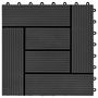 Voir la diapositive 5 : VIDAXL Carreau de terrasse 11 pcs WPC 30 x 30 cm 1 m^2 Noir