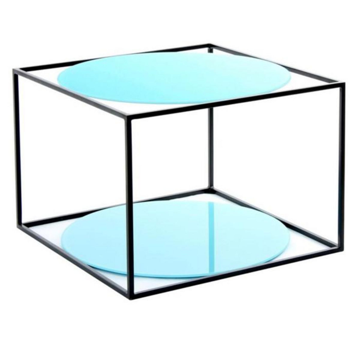 Paris Prix Table d'Appoint Design  Cody  50cm Bleu & Noir