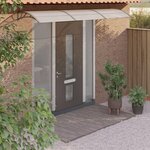 VIDAXL Auvent de porte Gris 300x75 cm Polycarbonate