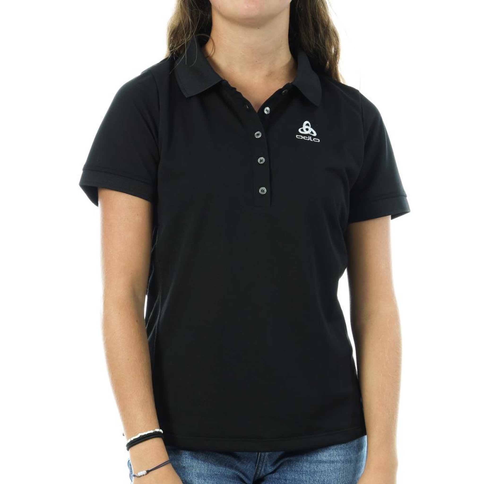 ODLO Polo Noir Femme Odlo Georgia. Coloris disponibles : Noir