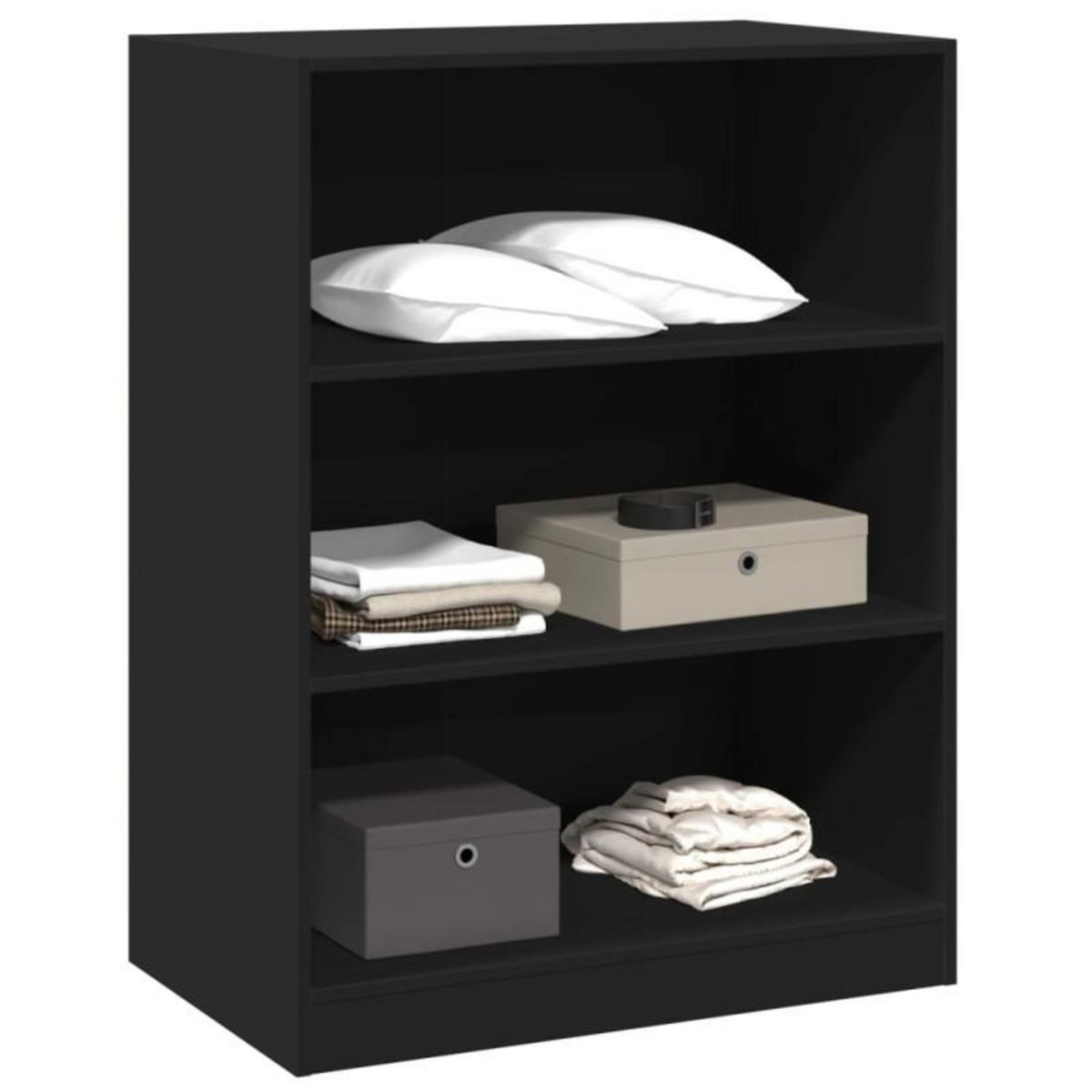VIDAXL Garde robe noir 77x48x102 cm bois d ingénierie