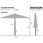 MADISON Madison Parasol Paros II Luxe 300 cm Taupe