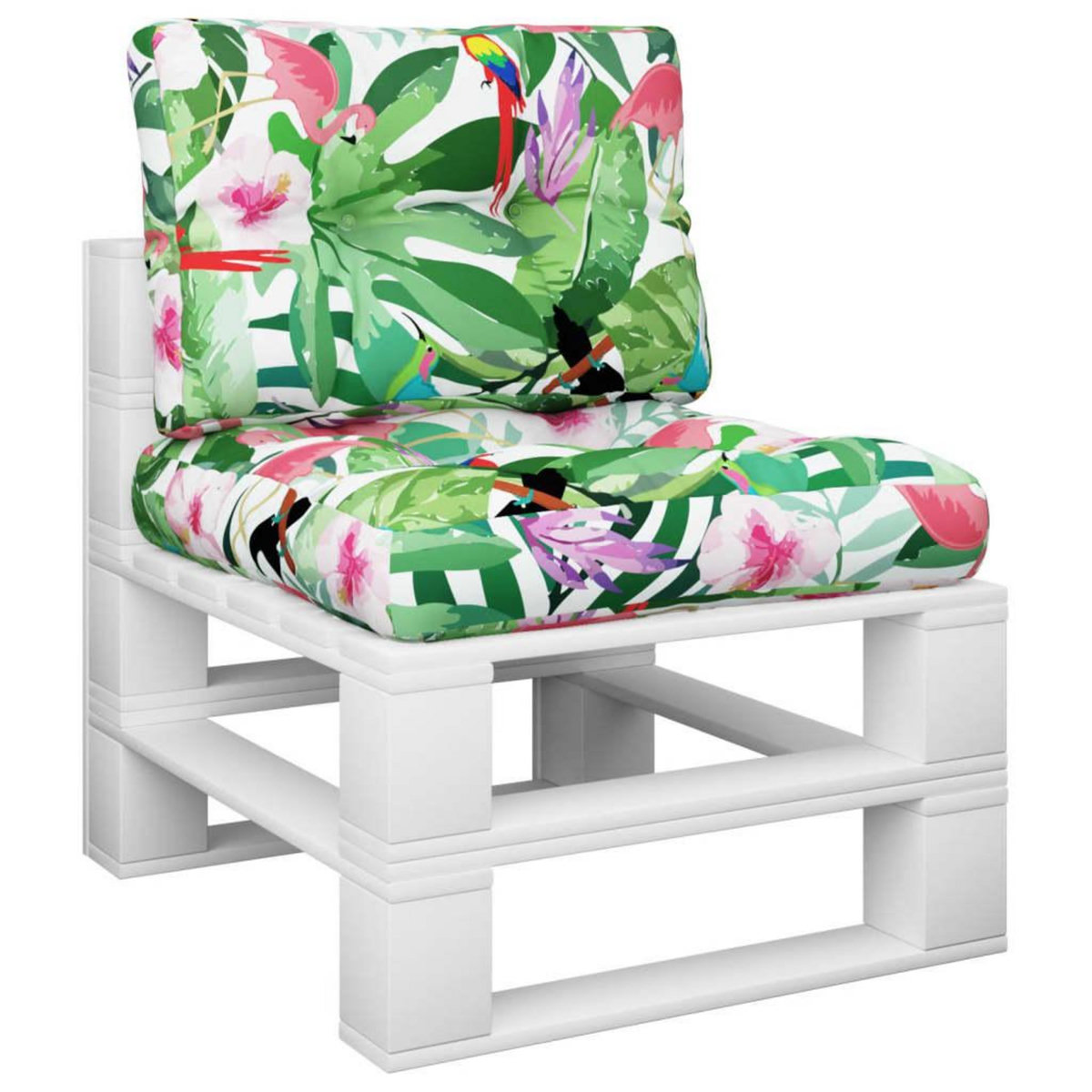 VIDAXL Coussins de palette lot de 2 multicolore tissu