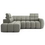 Voir la diapositive 4 : BEST MOBILIER Basile - canapé d'angle gauche 4 places assise extensible électrique avec coffre en tissu texturé