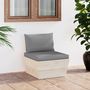 Voir la diapositive 1 : VIDAXL Canape central palette de jardin avec coussins Epicea impregne