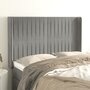 Voir la diapositive 1 : VIDAXL Tete de lit avec oreilles Gris clair 147x16x118/128 cm Velours