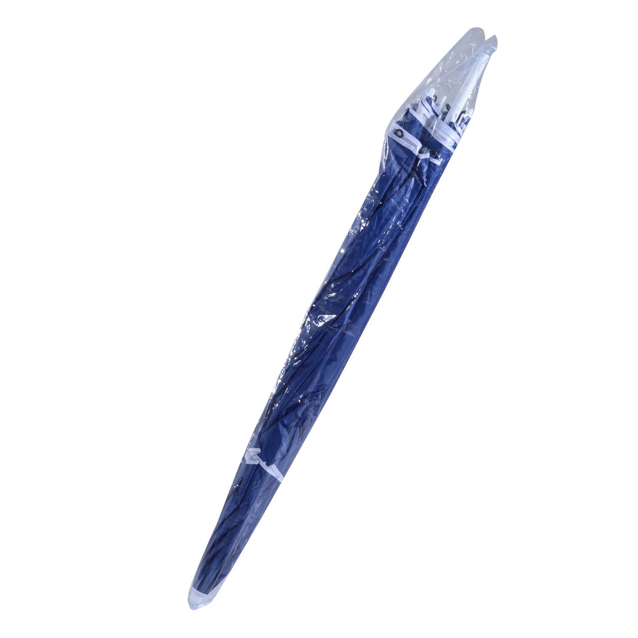 Voir la diapositive 6 : OUTSUNNY Parasol abri solaire contemporain protection UPF 50+ sac transport fourni bleu marine