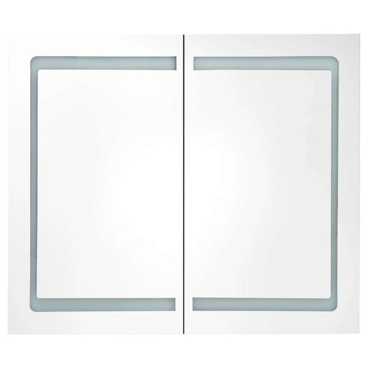 VIDAXL Armoire de salle de bain a miroir LED 80x12,2x68 cm