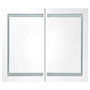 Voir la diapositive 4 : VIDAXL Armoire de salle de bain a miroir LED 80x12,2x68 cm