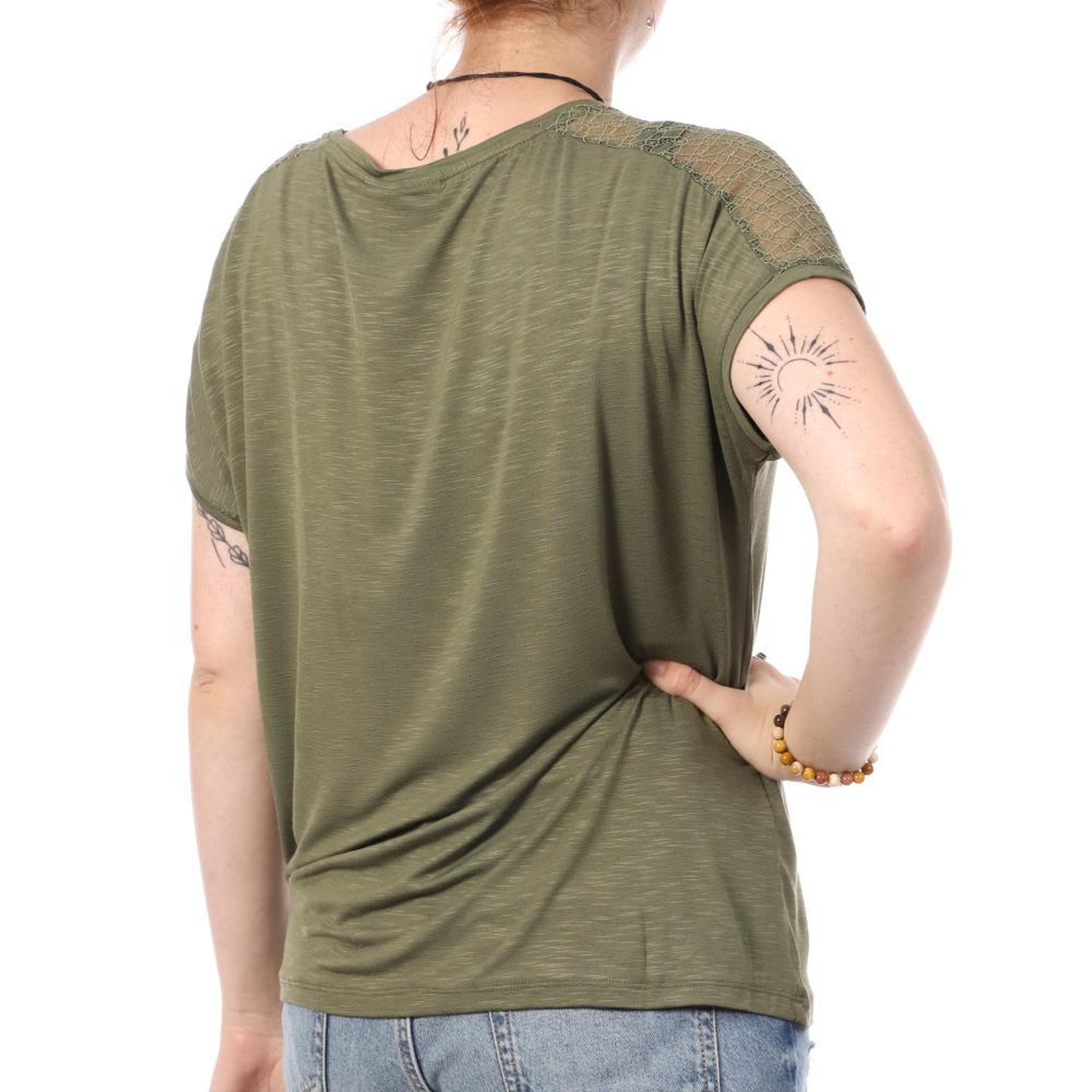 Voir la diapositive 2 : Vila Top Kaki Femme Vila Vipapsi