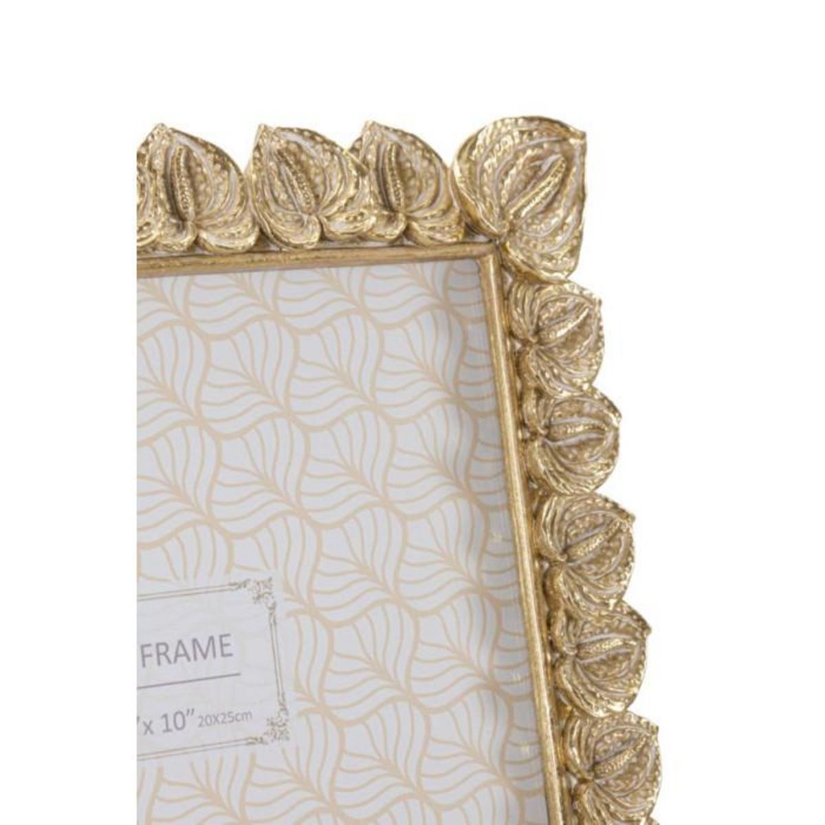 Paris Prix Cadre Photo Déco Pétales de Fleurs  Anthurium  20x25cm Or