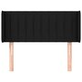 Voir la diapositive 3 : VIDAXL Tete de lit avec oreilles Noir 93x16x78/88 cm Tissu