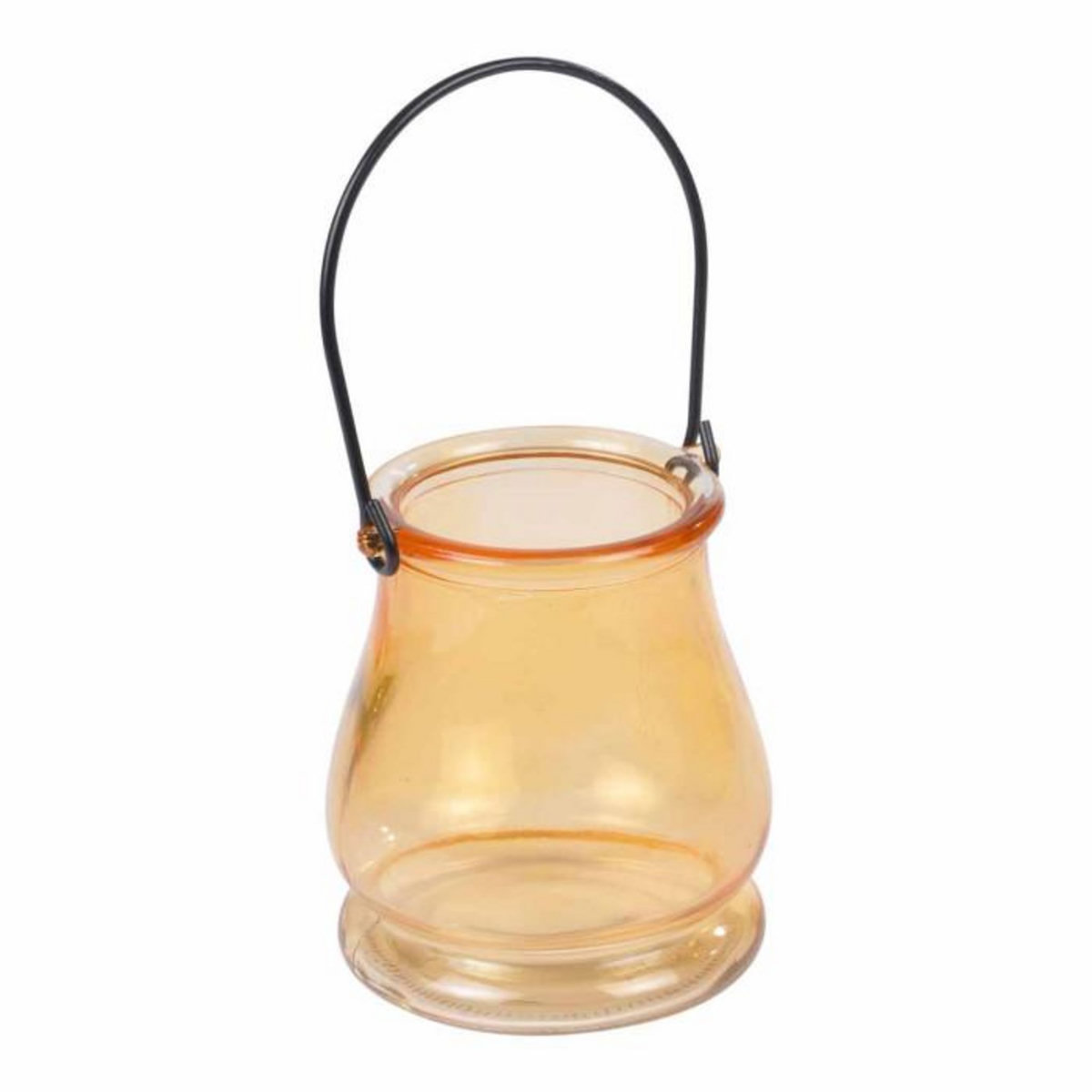 Paris Prix Photophore en Verre Teinté  Romantique  9cm Pêche